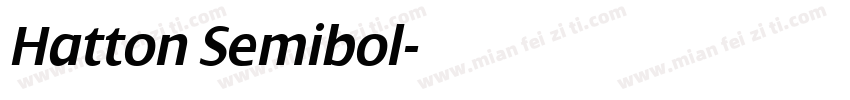 Hatton Semibol字体转换